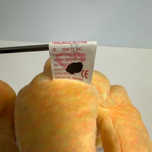 Ty Beanie Baby Sunny Yellow Plush Toy 2000 nwt new vintage - Picture 9 of 10